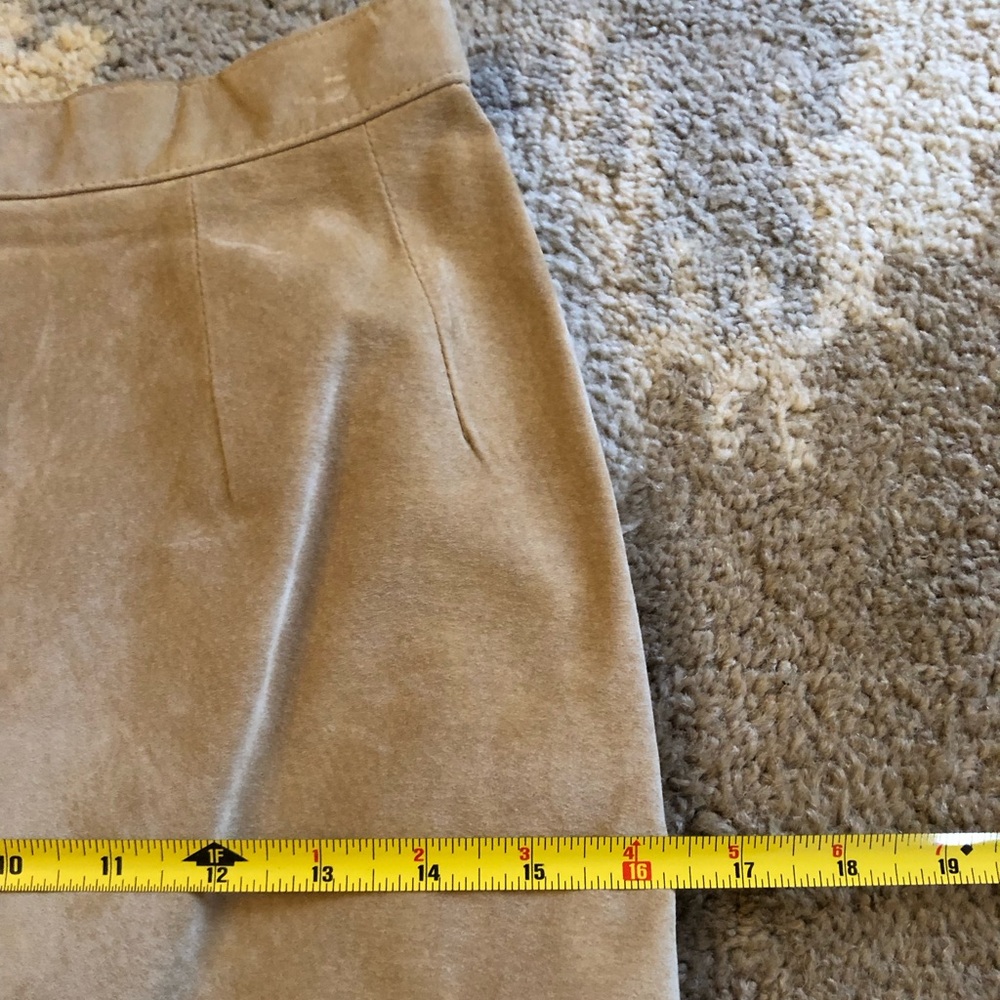 Erez Levy Saks Fifth Avenue Beige Suede Learher Skirt And Top Set Sz 4 Vintage! - Picture 13 of 16